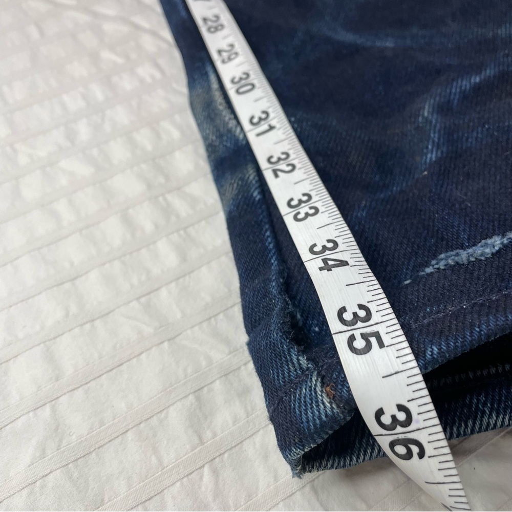 Naked & Famous Denim Men’s Elephant 4 Skinny Jeans - Dark Blue with fading - Picture 15 of 16